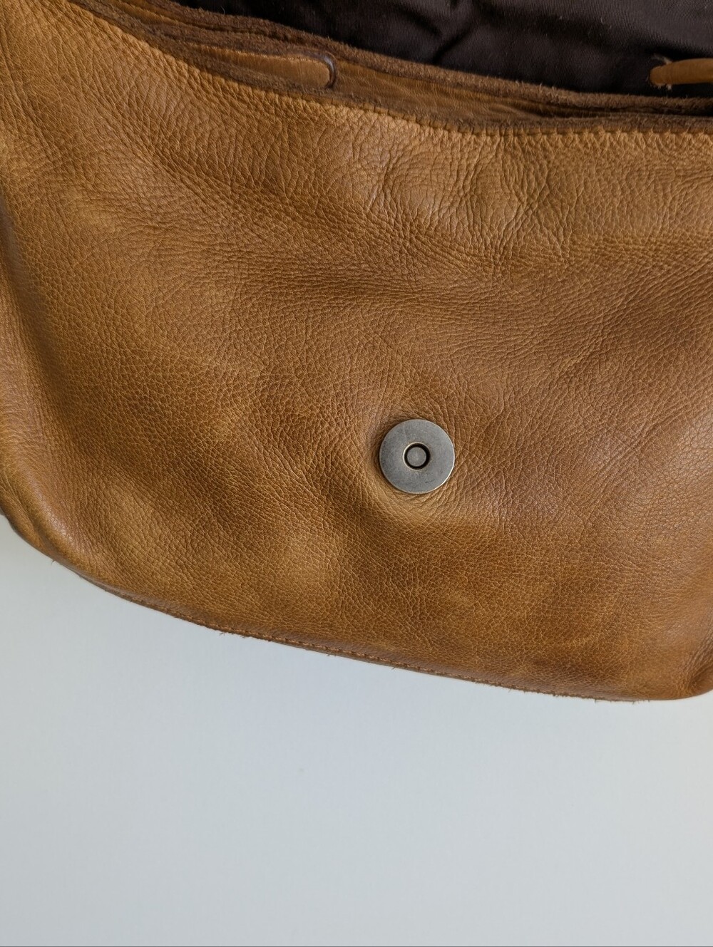 Vilenca Holland Soft Brown Leather Shoulder Bag Purse Woven Leather Front - Picture 14 of 15